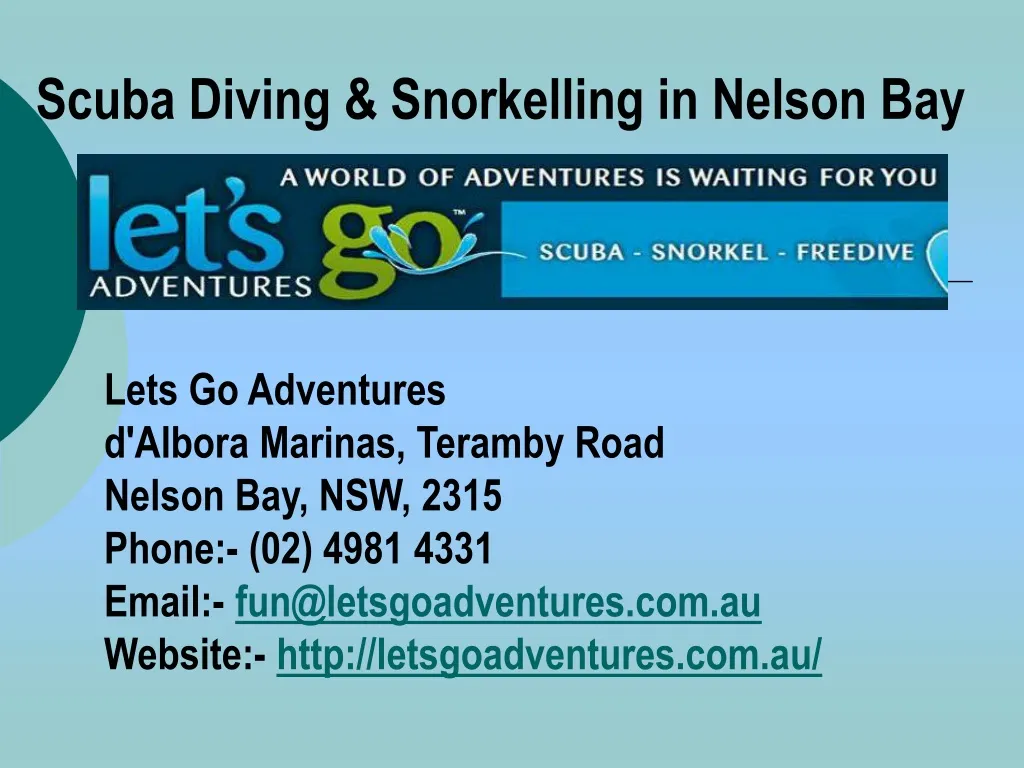 scuba diving snorkelling in nelson bay
