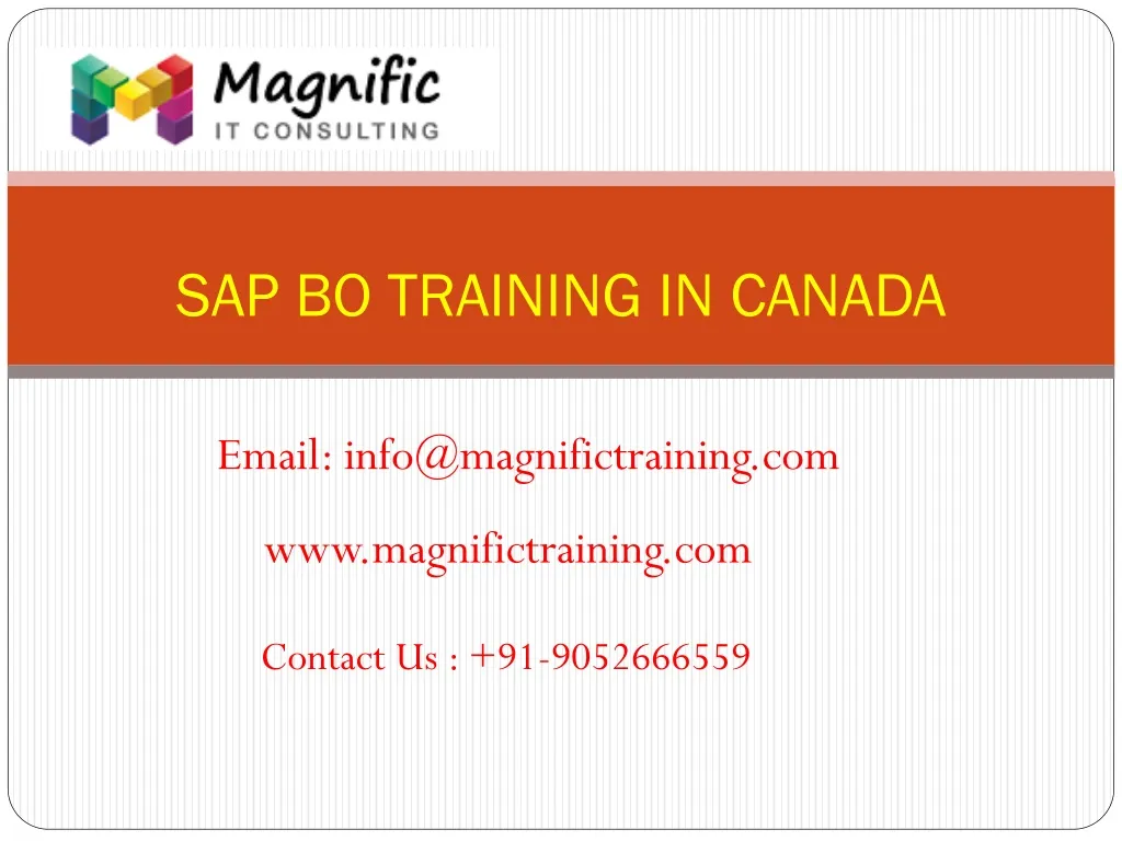 sap bo training in canada