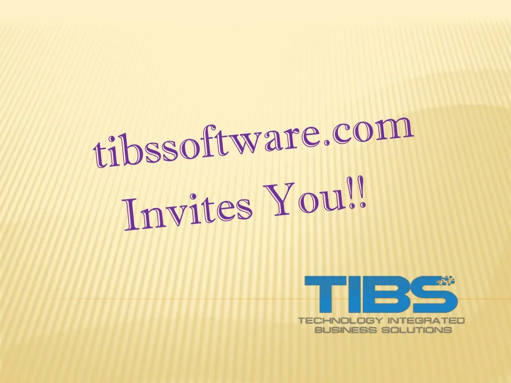 tibssoftware com invites you