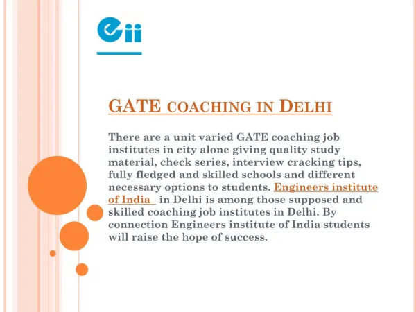 GATE coaching in Delhi