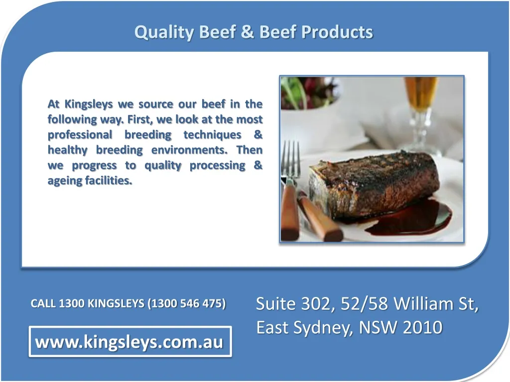 quality beef beef products