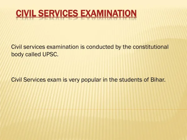 Civil Services examinations