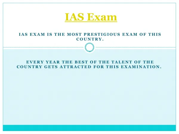 IAS Exam