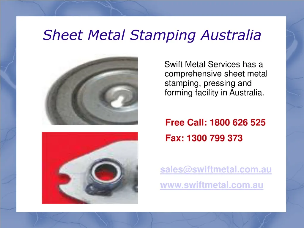 sheet metal stamping australia