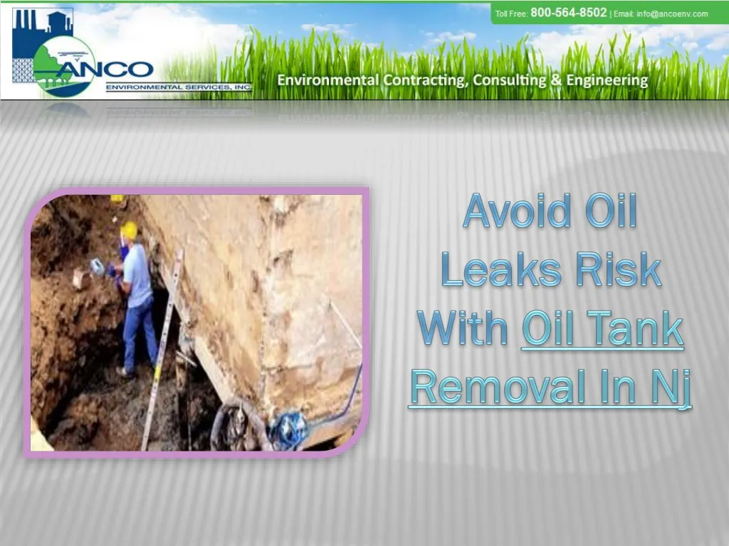 avoid oil leaks risk with oil tank removal in nj