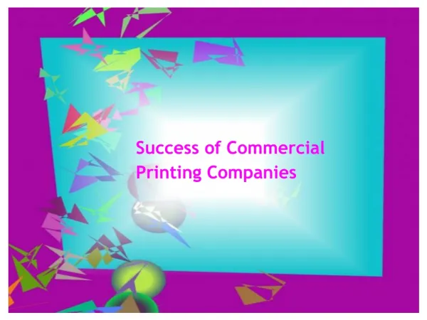 Success of Commercial Printing Companies