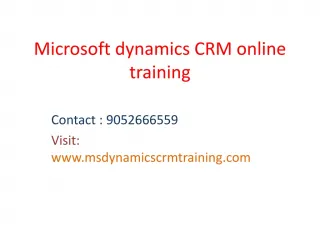 Microsoft dynamics crm training - slide 1