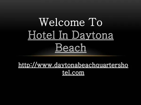 Oceanfront daytona hotel
