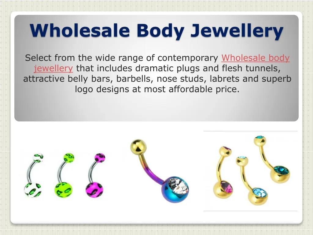 wholesale body jewellery