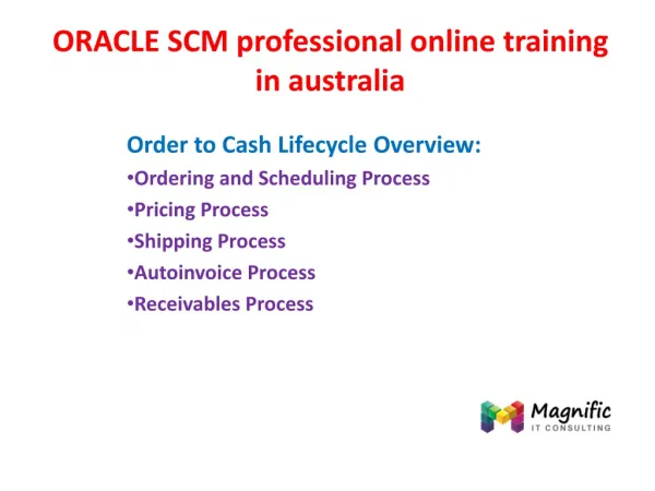 oracle scm proffitional online training in australia