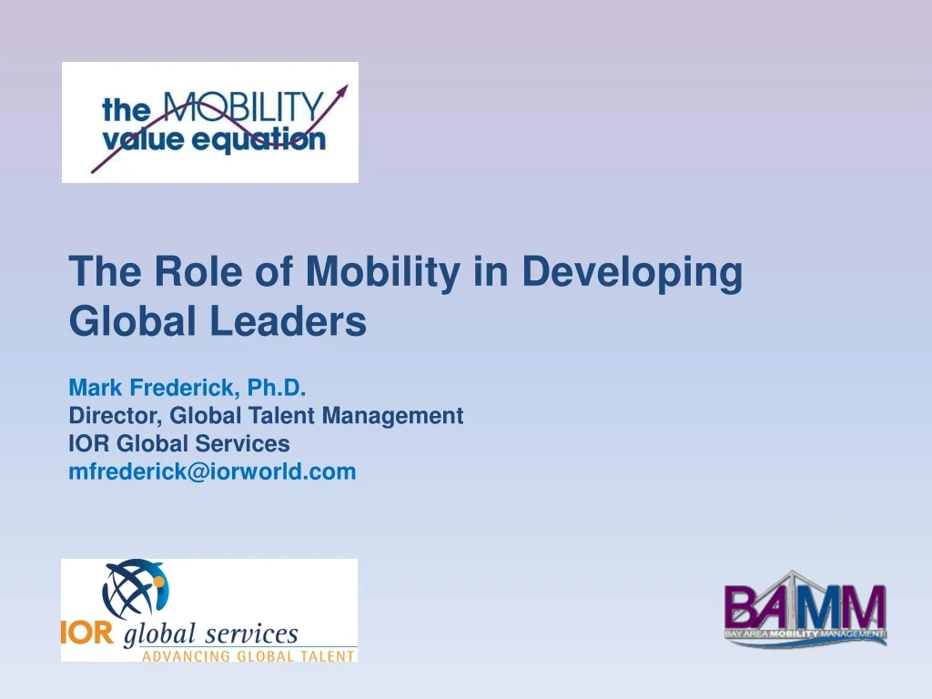 the role of mobility in developing global leaders