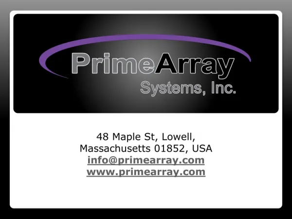PrimeArray Data Storage Products