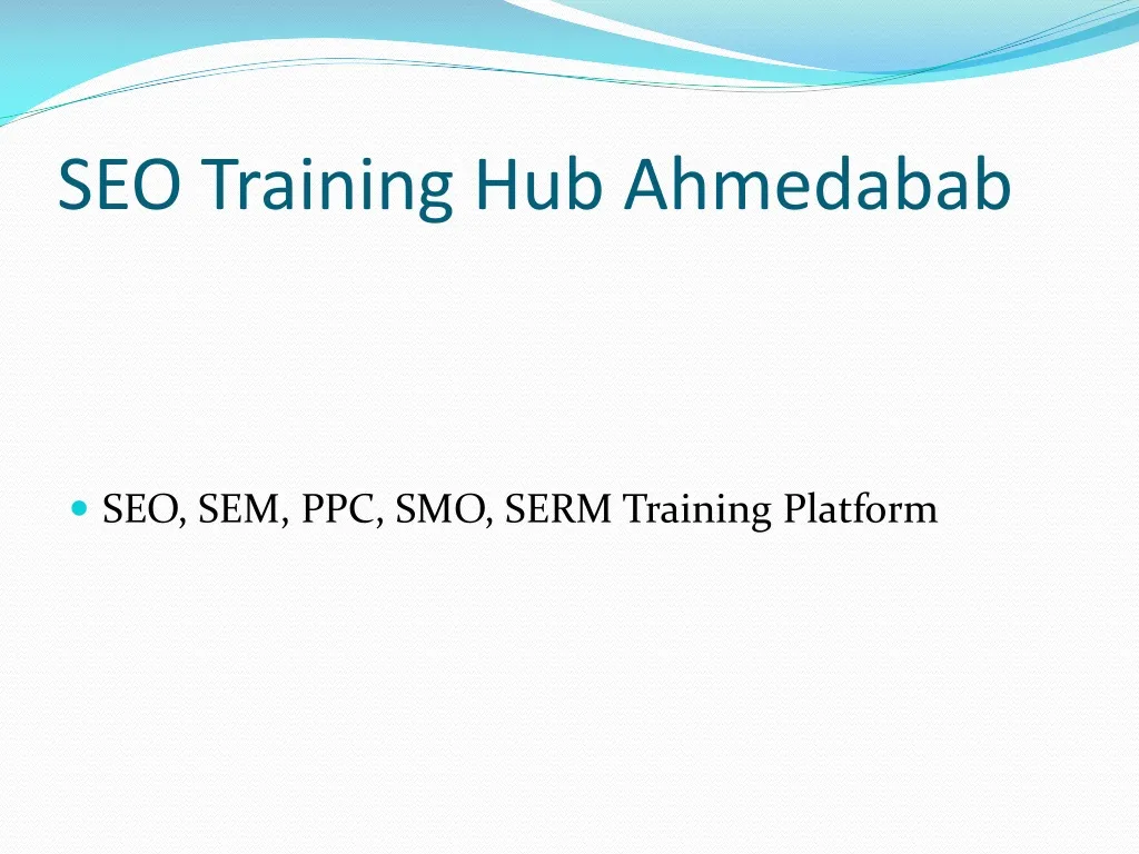 seo training hub ahmedabab