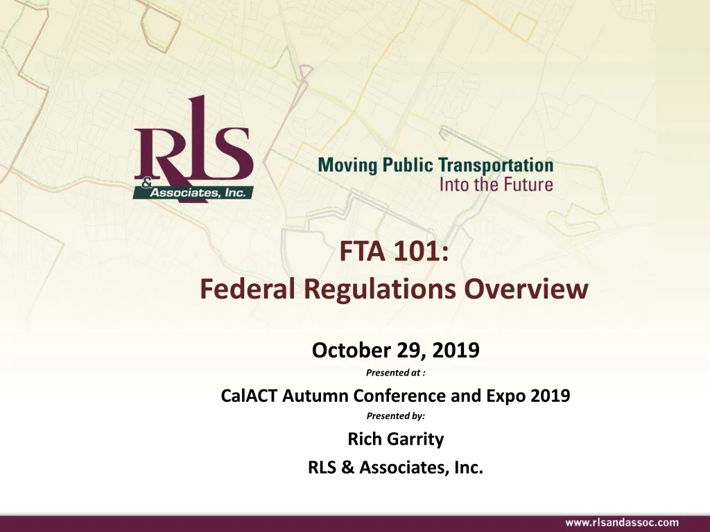 fta 101 federal regulations overview