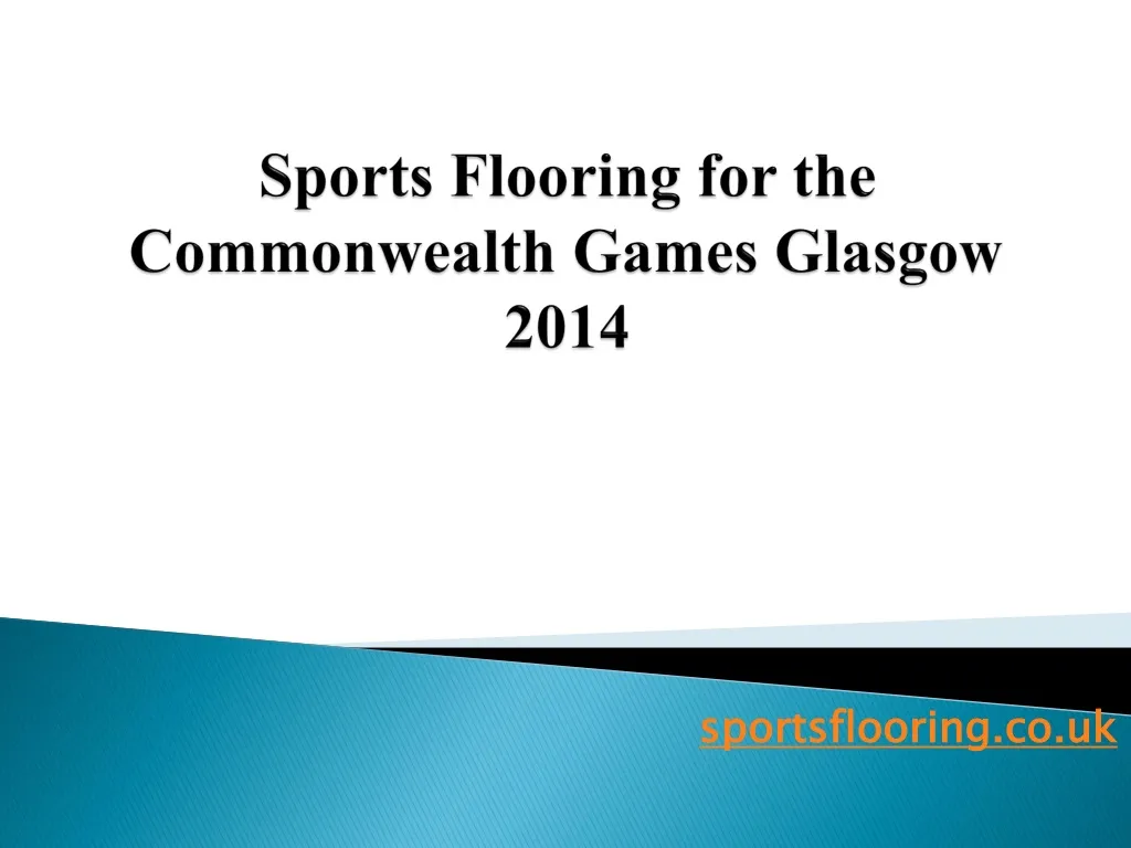 sports flooring for the commonwealth games glasgow 2014