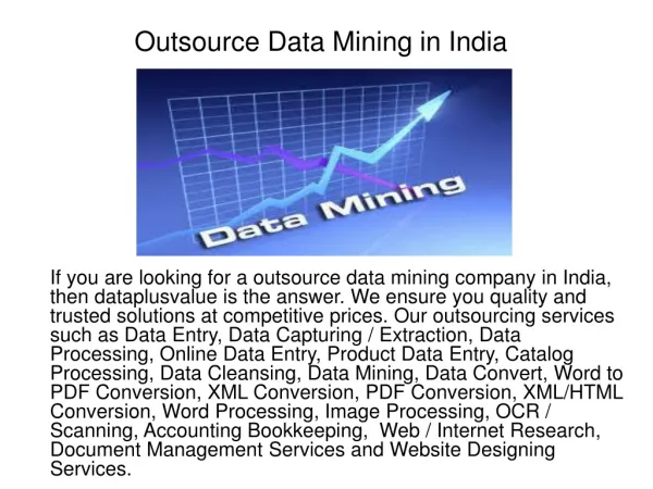 Outsource Data Mining in India