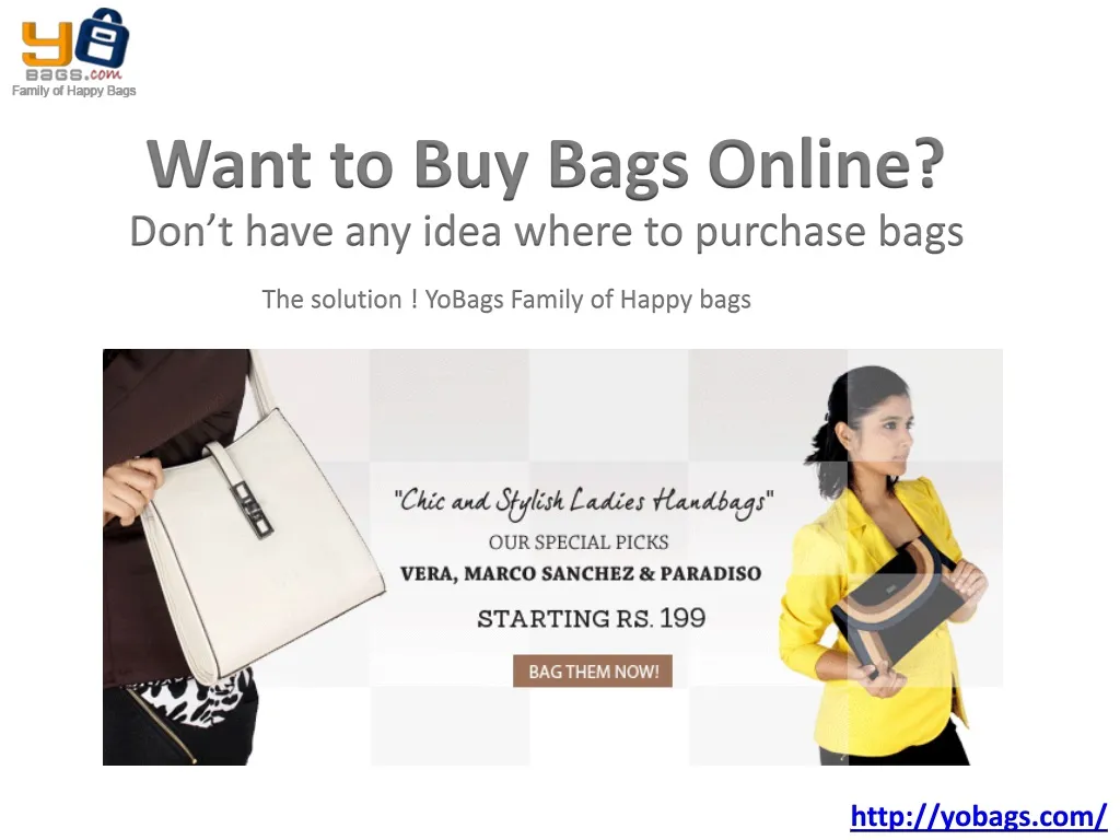 want to buy bags online