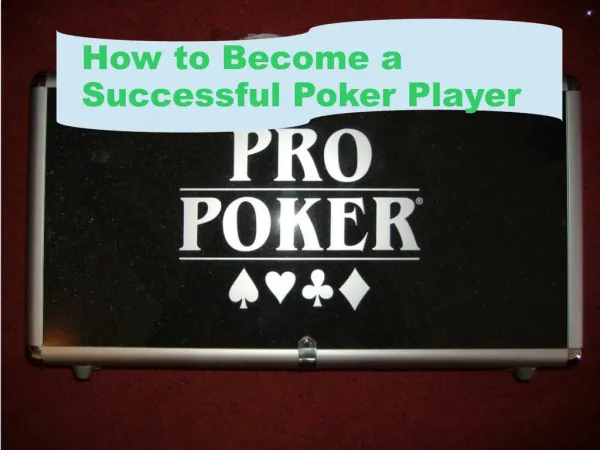 How to Become a Successful Poker Player