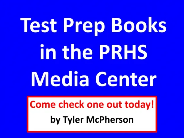 PRHS Test Prep Books