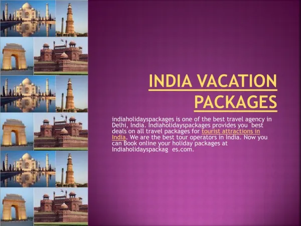 india vacation packages