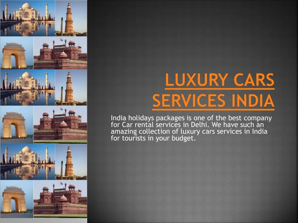 luxury cars services india