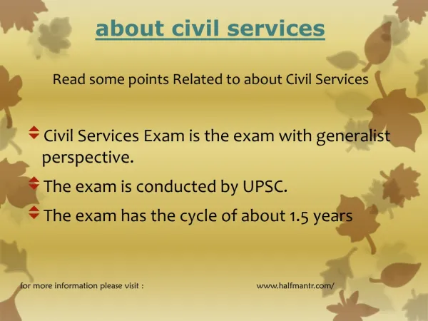 Read points About civil services