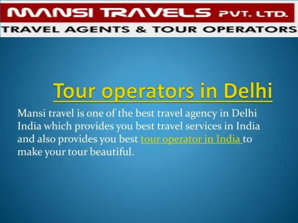 delhi travel agency