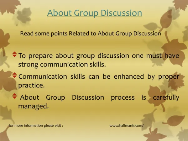 Read some points about Group Discussion