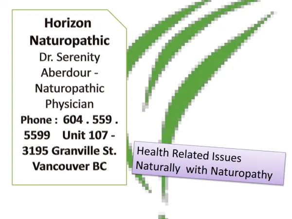 Health issues with Naturopath Treatments in Vancouver