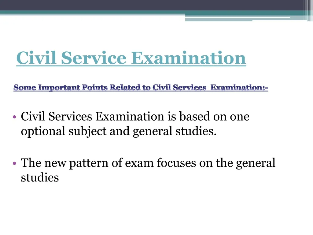 civil service examination