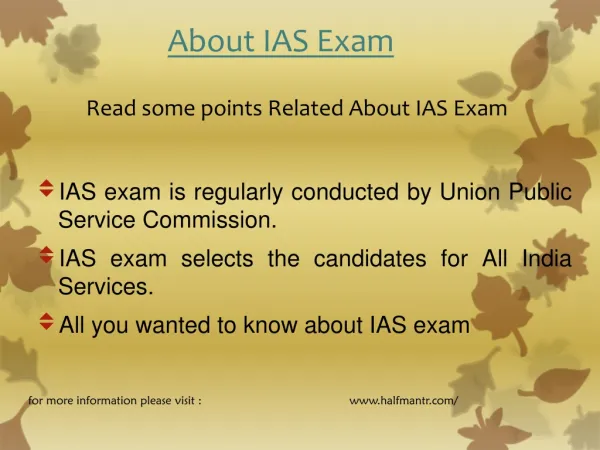 Read some points about IAS EXAM
