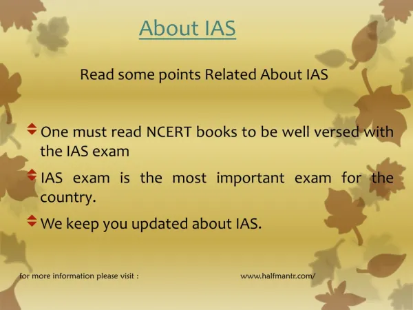 Read some points IAS EXAM
