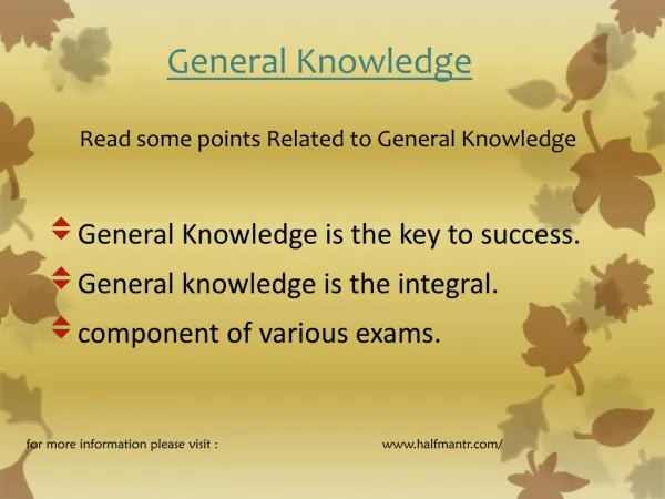 logical points for General Knowledge