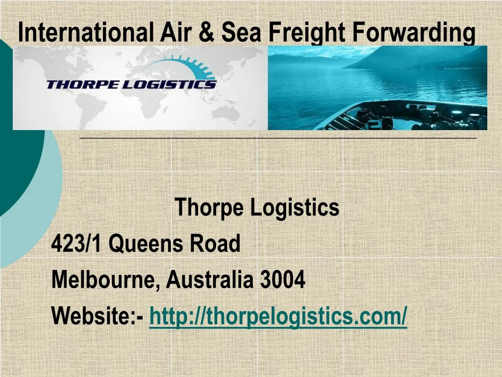 international air sea freight forwarding