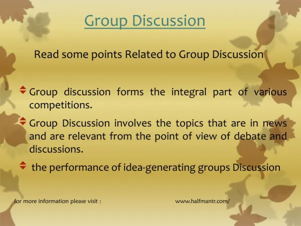 Read some points Group discussion
