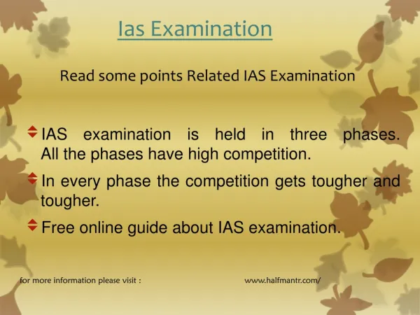 Read some points IAS Examination