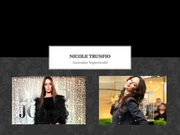 Nicole Trunfio Australian Supermodel