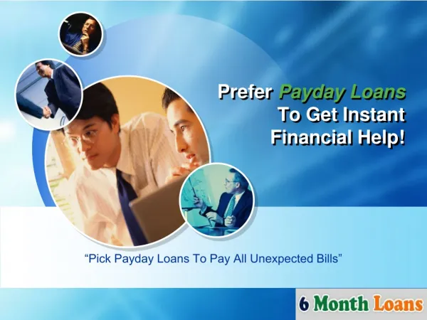 Get Instant Relief To Pay Emergency Bills With Payday Loans!
