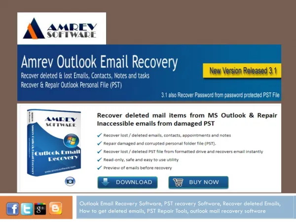 Outlook Email Recover free PST repair software