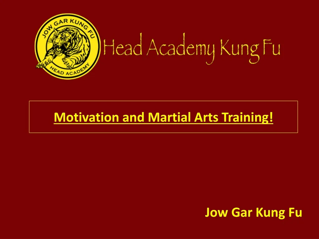 motivation and martial arts training