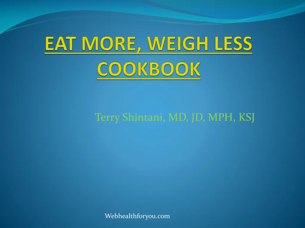 eat more weigh less cookbook