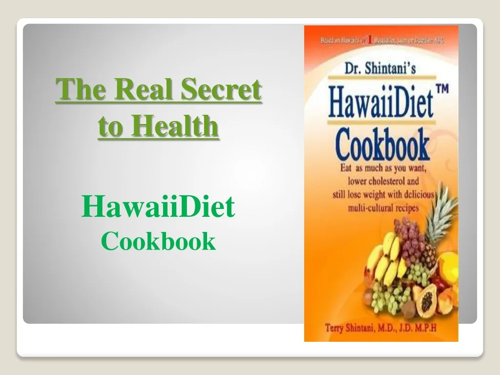 the real secret to health hawaiidiet cookbook