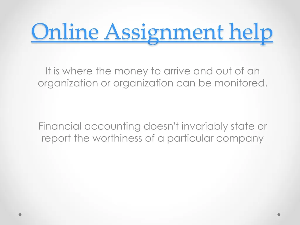 online assignment help