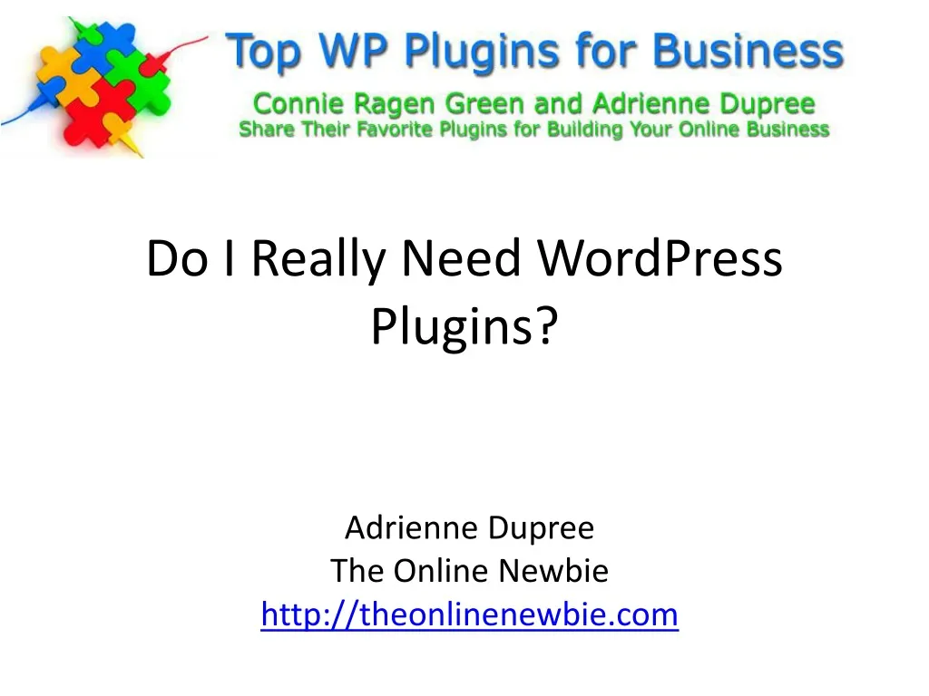 do i really need wordpress plugins