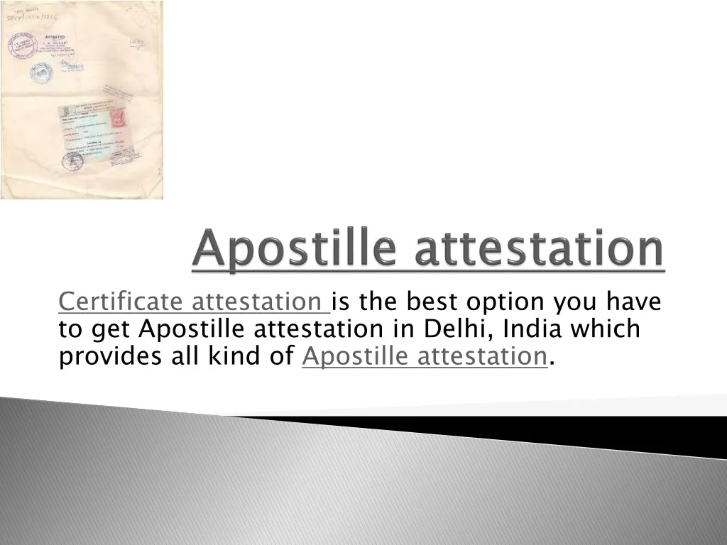 apostille attestation