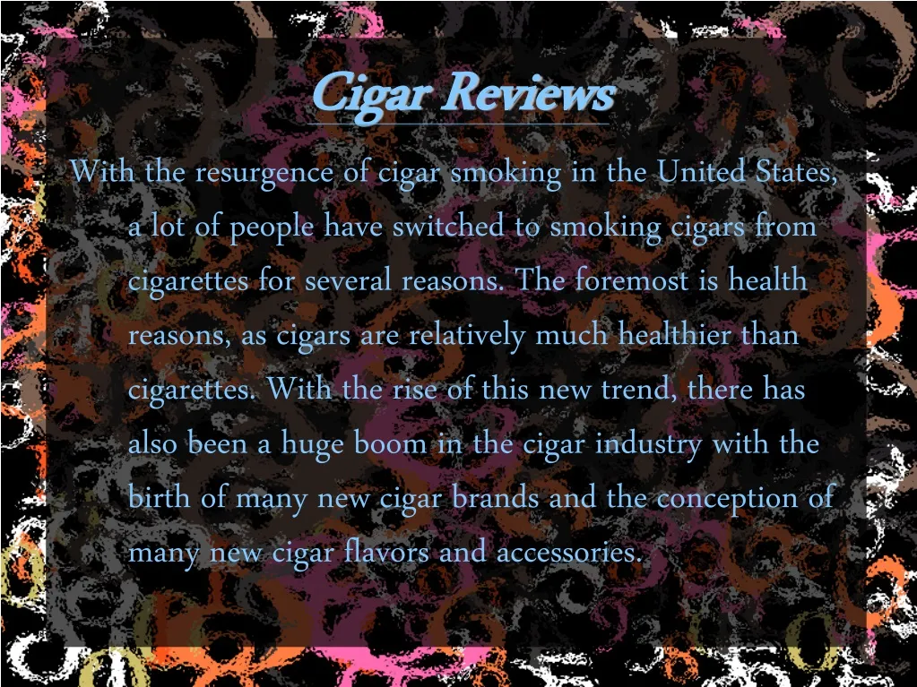 cigar reviews