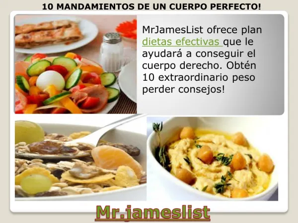Dieta efectiva - 10 MANDAMIENTOS DE UN CUERPO PERFECTO!