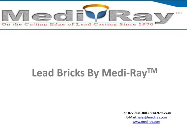 Lead Bricks By Medi-Ray