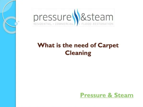 What is the need of Carpet Cleaning