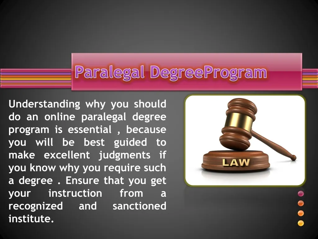 paralegal degreeprogram